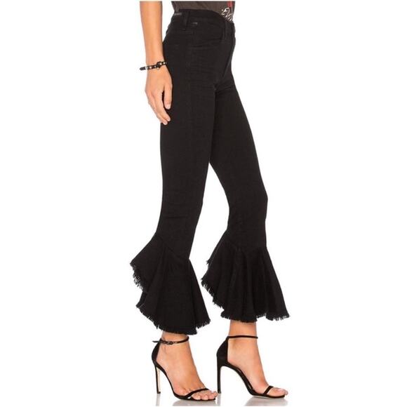 Citizens of Humanity Drew High Rise crop flare jeans in Soirée black size 27 - Picture 2 of 10